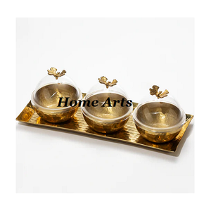 Serveur à noix en aluminium de qualité supérieure avec plateau, design moderne, taille personnalisée, serveur à noix provenant du meilleur exportateur en Inde - Product Image 3