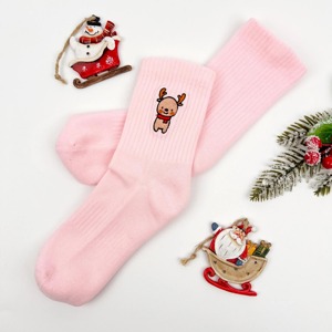 Tùy Chỉnh Giáng Sinh Thêu Vớ Với Thoải Mái Đệm Duy Nhất Cho Mùa Đông Ấm Áp Tuyết Người Đàn Ông Cây Xmas Thiết Kế Đa Màu Sắc - Product Image 4
