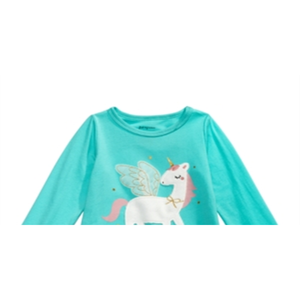 T-shirt in cotone con stampa unicorno verde First Impressions per bambine, taglia 3-6 mesi - Product Image 2