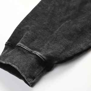 Sweat à capuche uni baggy de haute qualité sans ficelle French Terry 100% coton sweats à capuche surdimensionnés pour hommes - Product Image 3