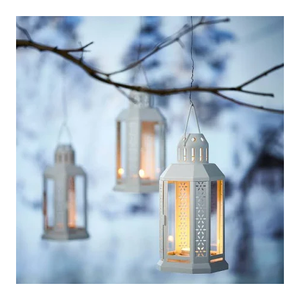 Lanterne en métal suspendue vintage la plus vendue pour la décoration de mariage et de jardin à la maison avec revêtement en poudre pour la décoration intérieure et extérieure - Product Image 1