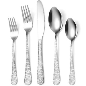 Ensemble de couverts en acier inoxydable minimaliste, fourchette, cuillère, couteau, couverts pour hôtel, restaurant, cuisine - Product Image 5