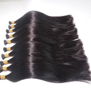 Unprocessed Wavy Straight Curly Hair Bulk One Donor Virgin Human Hair Braiding Natural Wave Hair Extension