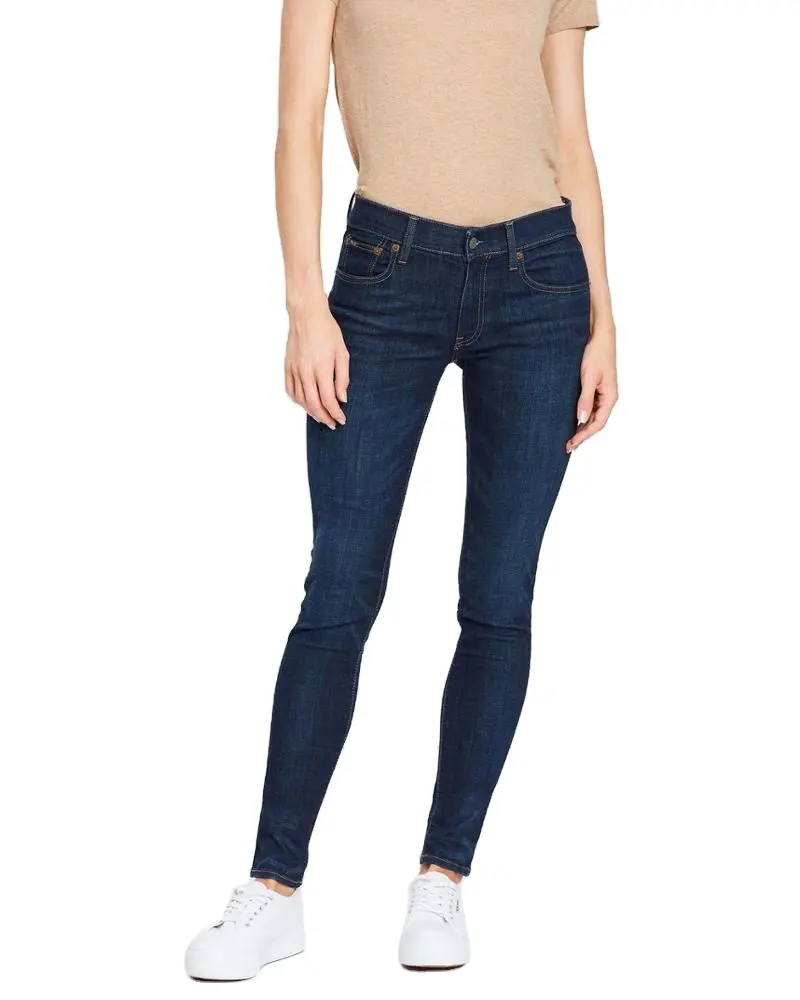 Bangladesch Fabrik Direkt vertrieb Jeans Frau Großhandel Slim Fit Mädchen Jeans Jeans Hosen Damen Jeans Top Design