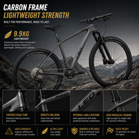 Bicicleta de Montaña XC de Fibra de Carbono de 9.9 kg, Ruedas de 27.5/29 Pulgadas, 12 Velocidades, Frenos de Disco Hidráulicos TEKTRO, Horquilla de Aire
