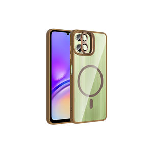 Étui en silicone compatible MagSafe avec support intégré et protection d'objectif pour Samsung Galaxy A06/A53 4G Desert Titanium - Product Image 1