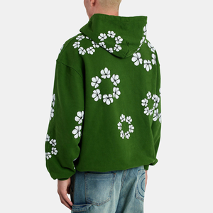 Sweat à capuche pour homme, délavé à l'acide, streetwear urbain, coupe oversize, en molleton épais, épaules tombantes, pour usage quotidien en hiver, avec poche kangourou - Product Image 4