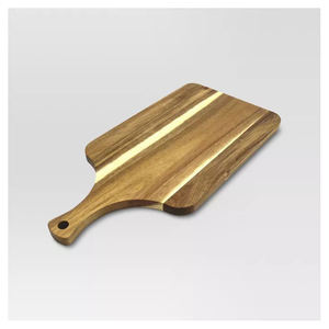 Planche à fromage en bambou économique en acier inoxydable et bois de qualité supérieure pour couper la viande de légumes fabriquée aux États-Unis - Product Image 4