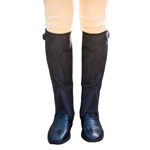 Demi-galon en cuir sur mesure pour la protection du cheval Compétition Entraînement - Bouton Fermeture éclair Sports de plein air Course Haute qualité - Product Image 3