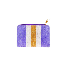 Bolsa para monedas bordada con cuentas de semillas tribales hecha a mano con opción de tamaño personalizado Bolsa para monedas con cuentas de semillas vintage con cremallera de latón - Product Image 6