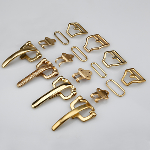 ชุดหัวเข็มขัดทหารม้าทองเหลืองแข็งสำหรับผู้ชาย4ชิ้นสกรูหมุด, ตะขอรัดเอว, อุปกรณ์เสริมหัวเข็มขัดหนัง - Product Image 1