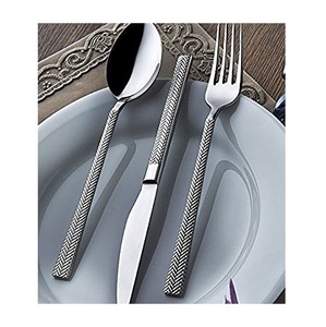 Ensemble de couverts en acier inoxydable argenté très vendu, couverts dorés, cuillère à thé, fourchette, couteau pour mariage, fête à domicile - Product Image 3