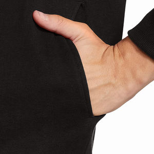 Sudaderas de hombre de servicio OEM Color negro Jersey ligero Algodón Poliéster Ropa de calle Sudaderas para adultos - Product Image 4