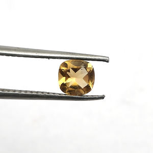 เบาะซิทรีนสีทองธรรมชาติขนาด5x5มม. 0.49สีเหลืองเครื่องประดับทำอัญมณีอัญมณีหลวมตัดแบบแฟนซี - Product Image 2