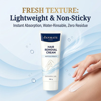 Crema Depilatoria Suave para Piel Sensible, Crema Depilatoria Corporal con Aloe Vera Orgánico