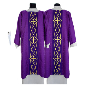 Thobe/Thawb Chasuble Surplice unisexe personnalisé, fabrication 2025 au Pakistan, pour prêtre catholique, OEM, broderie unie, coton de prière - Product Image 4