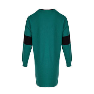 เสื้อทูนิคถักลายทางสีเขียวหนาสำหรับสาวออฟฟิศ - Product Image 3