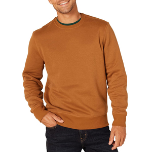 Sweat-shirt pour homme de couleur marron foncé, vêtements de sport pour la salle de sport, extensible, respirant, col rond, poignets côtelés, sweat-shirt pour homme - Product Image 1
