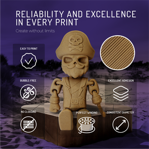 WINKLE <b>PLA</b> <b>Filament</b> 1.75mm 1kg Wood Pine & Maple 3D Printer <b>Filament</b> for Printers Real Wood Fiber Feel 2 Colors - Product Image 4