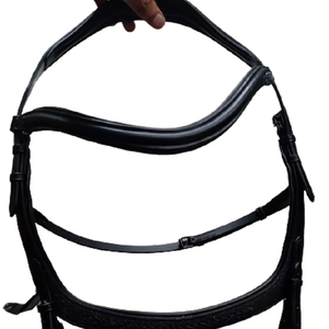 Brida Ligera de Cuero Islandés para Doma de Caballos con Detalles en Piedra de Color - Cómoda y Resistente, Modelo Internacional 7860B - Product Image 1