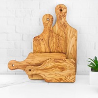Premium ArtisRaw Gouden Bruine Rechthoekige Olijfhouten Snijplank Handgemaakt Tunesisch Ecologisch Snijblok Op Voorraad