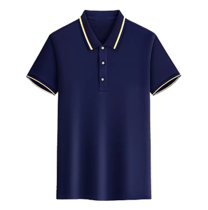 Camiseta de golf de media manga de calidad superior para hombre, Camiseta corta de Color sólido para Polo, tela teñida Lisa transpirable - Product Image 5