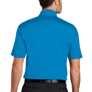 Camisas de Golf informales de verano para hombre, ajustadas, de manga corta, Color puro, tela de punto antiarrugas, patrón sólido - Product Image 2