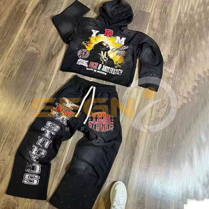 Chándales de diamantes de imitación de etiqueta privada de alto fabricante para hombres, chándales de diamantes de imitación personalizados con su propio diseño para hombres - Product Image 5