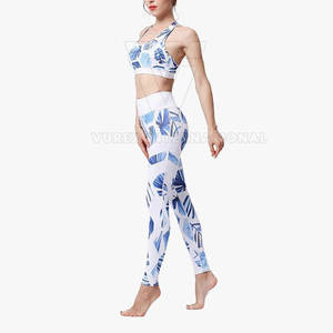 Conjunto de Yoga de alta calidad para mujer Último estilo Diseño personalizado Servicios OEM Patrón sólido Cierre de cintura elástica Logotipo frontal transpirable - Product Image 1