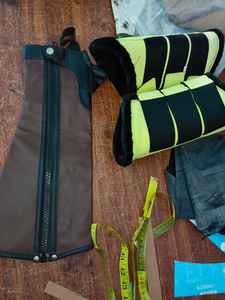 Bottes de protection pour tendons et jarrets de cheval Canleo International, vente chaude, protection des pattes avant, compétition, cuir imprimé - Product Image 6