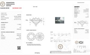 B2B D'Vins Bijoux Modèle AAA-2114 pour Certifié 1.11 CT Lâche Diamant Blanc Naturel L Couleur FL FLOW Pureté EX Coupe Polie pour - Product Image 2