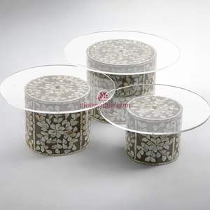 Base para Pastel de Nácar, Artesanía de Concha, Hecho a Mano para Exhibición de Postres en el Hogar y Eventos - Product Image 1