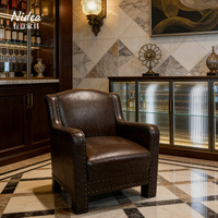 Fauteuil d'appoint de luxe vintage en cuir véritable avec patchwork Union Jack et motif drapeau britannique pour club, bar, salle