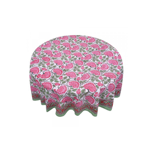 Latest Stylish 100% Cotton <b>Tablecloth</b> Handmade Block Printed Well Absorbing 20 Sheeting 220 Cms for Weddings Sale At Cheap Price - Product Image 1