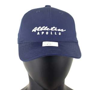 Men's Fashionable Curved Brim 5-Panel Velour <b>Baseball</b> <b>Cap</b> in <b>Navy</b> Twill - Product Image 4