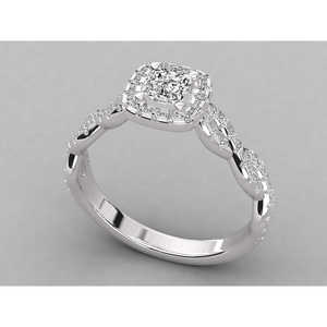 Bague pour femme en or 9 carats avec diamant solitaire cultivé en laboratoire, élégante et luxueuse - Product Image 4