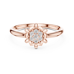 Bague de promesse couleur or 18 carats pour cadeau d'anniversaire pour femme - Product Image 2