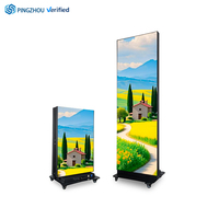 Pantalla LED Vertical Plegable para Interiores, Resistente, con Resolución P1.86 a Todo Color, Brillo de 7000cd y Gama de Color P3