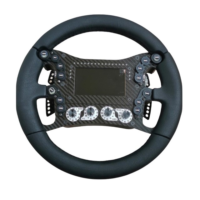 OEM Custom PU Rubber Grips + Steering Wheel Carbon Fiber Plate for Carbon Fiber Gaming Steering Wheel Sim Racing Wheels