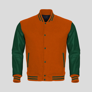 Veste universitaire d'hiver pour homme sur mesure en gros avec logo personnalisé, doublure en molleton mélangé de coton, couleurs personnalisables - Product Image 4