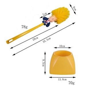 <span class=keywords><strong>Brosse</strong></span> de toilette pour le <span class=keywords><strong>nettoyage</strong></span> des toilettes, drainage rapide, design amusant, <span class=keywords><strong>nettoyage</strong></span> de la salle de bain, adapté à l'utilisation dans les toilettes, poils jaunes HH9-1247 - Product Image 4