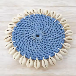 Sous-verres à café en rotin blanc élégant Design floral élégant Vaisselle pour la maison Motif d'assiette artisanale en osier au Viet Nam - Product Image 3