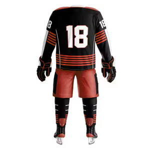 Vêtements de sport uniformes de hockey sur glace dernière conception OEM personnalisé sublimé prix bon marché uniformes de hockey sur glace - Product Image 6