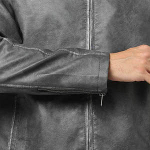 Veste en cuir d'hiver pour homme sur mesure, très populaire, de haute qualité, service OEM, col montant, écologique, séchage rapide, vêtements d'extérieur - Product Image 5