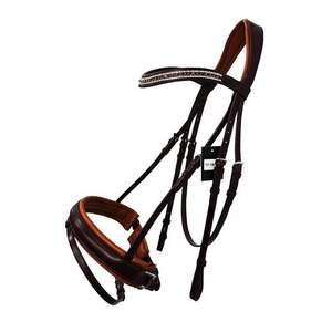 Haute qualité en cuir cheval licou doux rembourré muserolle matériel en alliage Durable ajustement confortable pour l'équitation des chevaux - Product Image 5