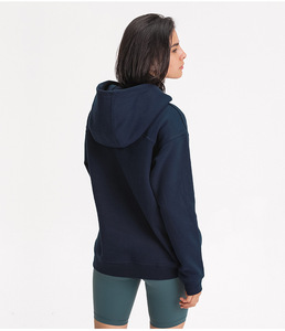 Automne unisexe surdimensionné pull à capuche femmes sweat en coton avec logo personnalisé broderie léger impression conception sweats à capuche - Product Image 4