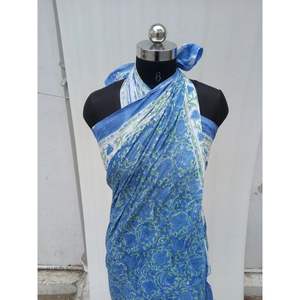 Hand Block Printed <b>Beach</b> Sarong Custom Made Swimdress <b>Cover</b> <b>up</b> with Fruit Pattern Digital Printing Swim Briefs Size XS-XXL - Product Image 3