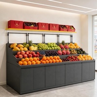 Afneembaar trapvormig fruitdisplayrek, onafhankelijke draagunit voor supermarkt
