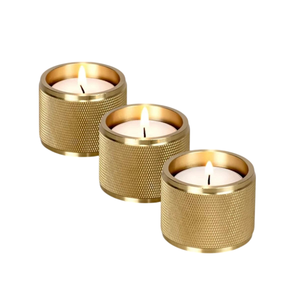 Portavelas de Latón con Diseño de Loto, Acabado Dorado, para Decoración de Mesa de Sala de Estar, Portavelas para Velas de Té - Product Image 4