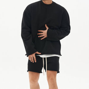 ชุดวอร์มแขนยาวของผู้ชายเสื้อสเวตเชิ้ตแบบสวมหัวสำหรับฤดูใบไม้ผลิผ้าคอตตอนผสมสีทึบออกแบบได้ตามต้องการ - Product Image 3